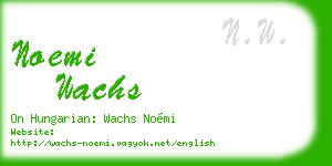 noemi wachs business card